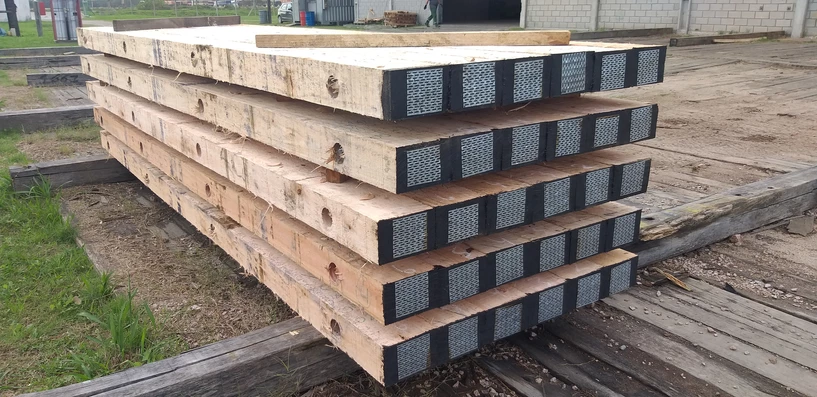 Stacked Timber Mats