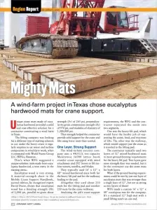 Crane Mats For Wind Project Installation: Eucalyptus Solution Reduces Costs - Crane Mat Hotline