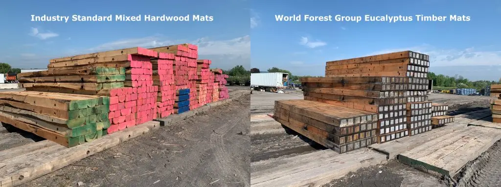 What You See is What You Get - Eucalyptus Timber Mats Mixed Hardwood Mats and Eucalyptus Mats